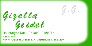 gizella geidel business card